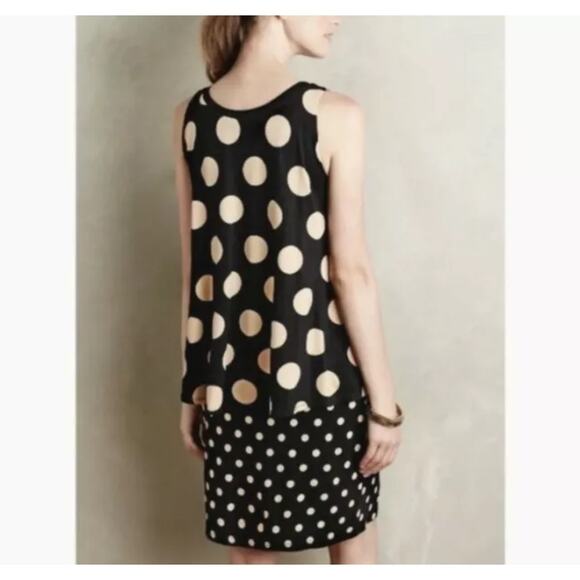 Anthropologie Maeve Polka Dot Shift Dress – XS – Parisian Chic Timeless Elegance - Picture 2 of 8
